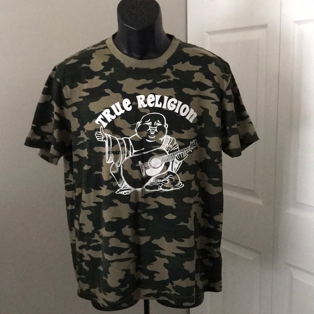 TRUE RELIGION Men's Short Sleeve Camo T-shirt | L